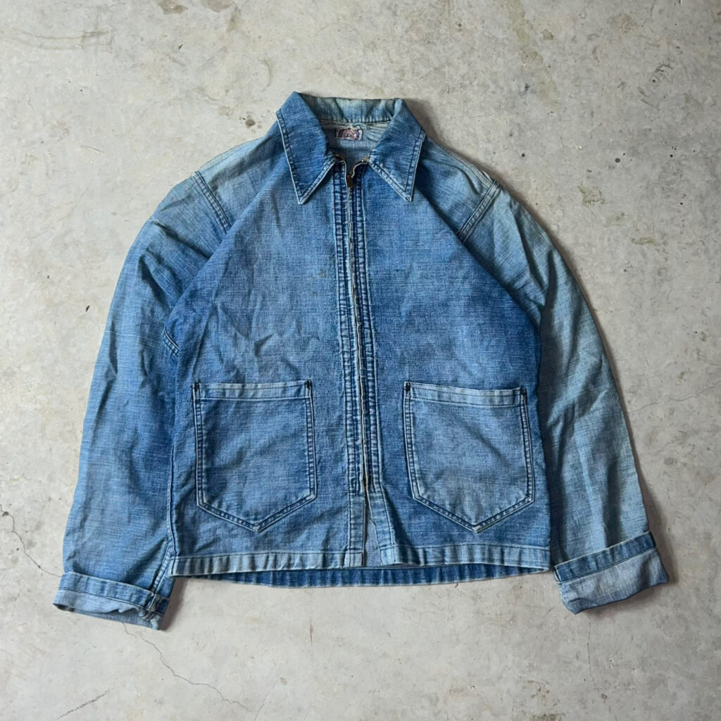 Vintage 1960s Portlite Uniform Denim Jacket Medium Rag Parlor Vintage